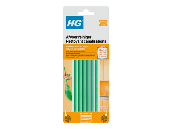 HG afvoerreiniger stokje 6 stuks