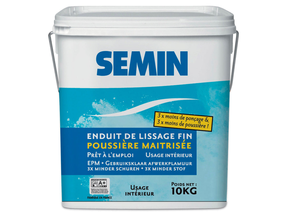 Semin afwerkplamuur minder stof 10kg