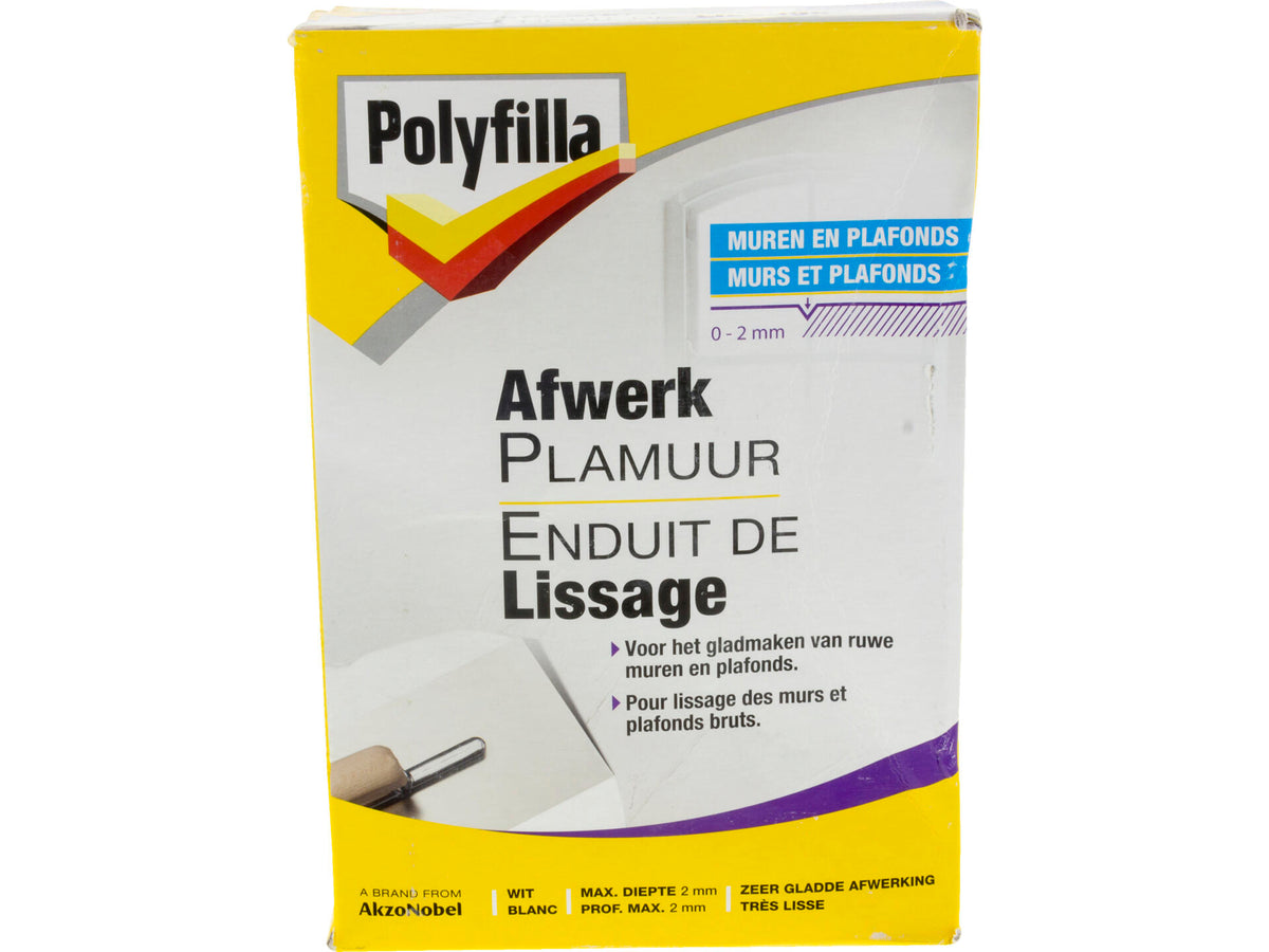 Polyfilla afwerkplamuur poeder 1kg wit