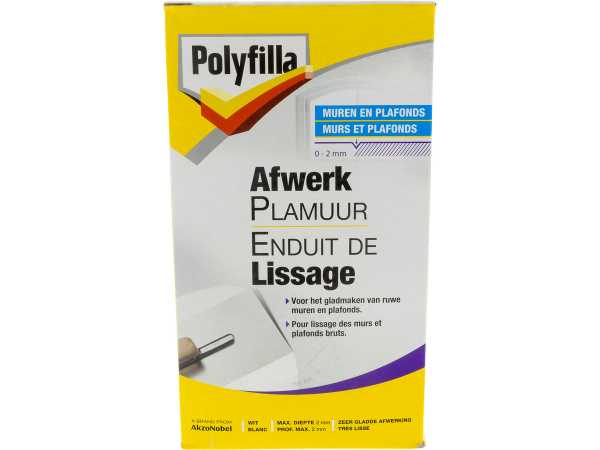 Polyfilla afwerkplamuur poeder 2kg wit