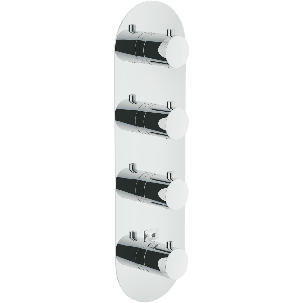 Afwerkset THERMOSTAAT+3 stopkranen live nobili chroom
