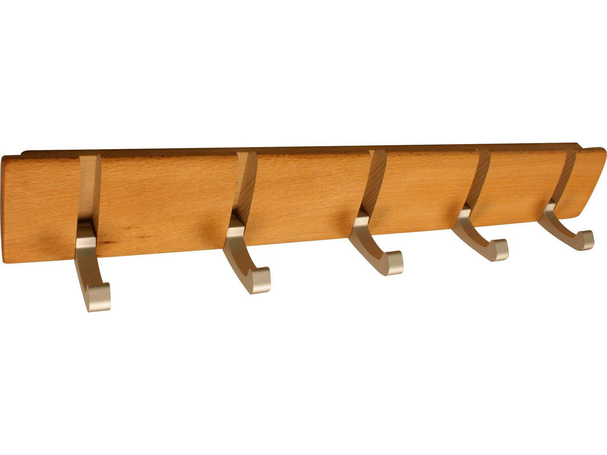 Linea Bertomani Kapstok 5 vouwbare haken hout/aluminium
