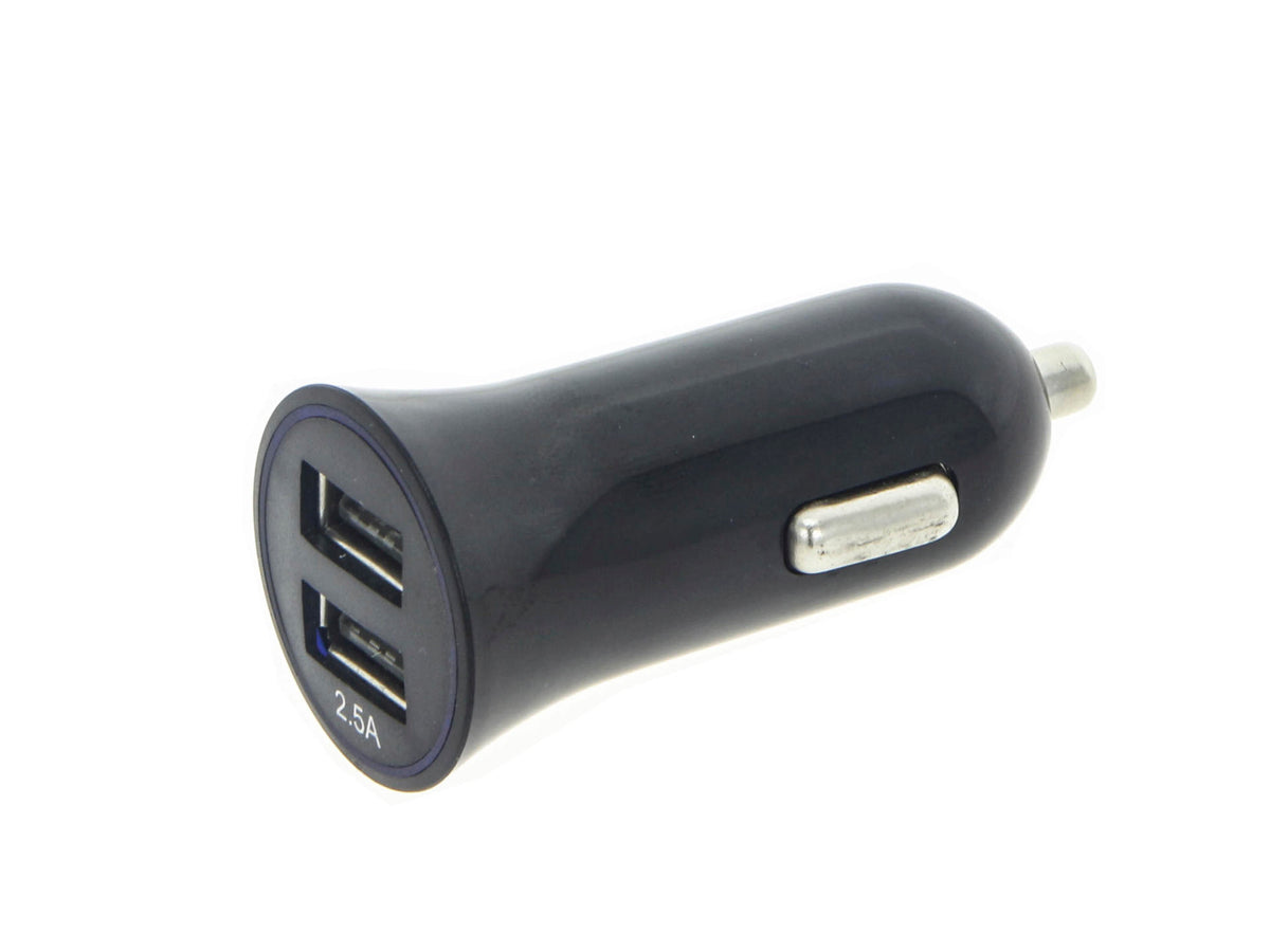 Profile autolader USB 2 poorten 2A zwart