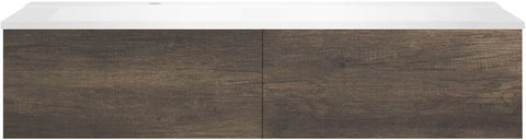 ONDERBOUW COFFEE 2 LADES 140 KASTANJE DECOR TRUFFEL+WASTAFEL LINKS WIT