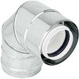 UNIFLOW CONCENTRISCHE BOCHT 80/125MM 90° INOX/PP