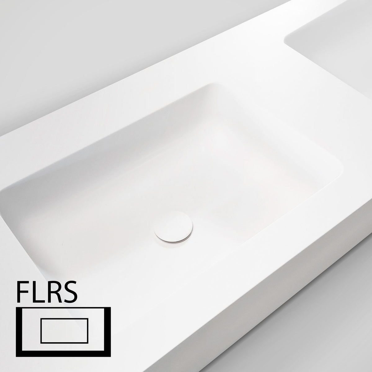 Tablet tailor top dubbele lavabo centraal flrs 200CM Solid xonyx wit