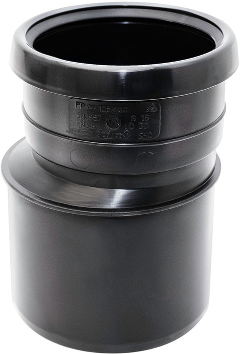VERLOOPSTUK PP MF +DICHTING 125-110MM ZWART