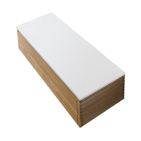 Badkamermeubelset VESTRA wastafelblad 120 cm met onderkast notelaar - Wit mat, wastafelsets — SKU MB-19631-23158, EAN 5404029124986