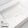 TABLET TAILOR TOP 1 LAVABO RECHTS FS 160CM SOLID XONYX WIT