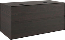 SOUS MEUBLE 2 TIROIRS+ TABLET POUR 2 LAVABOS A POSER TENSO 120CM SANS TROUS ROBINETS WENGE