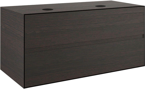 Onderbouw 2LADES+TABLET voor 2 opbouwlavabos tenso 120CM zonder kraangat wenge