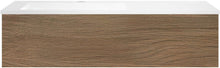 ONDERBOUW COFFEE 1 LADE 120 EIK CARAMEL+WASTAFEL KUNSTMARMER  LINKS WIT