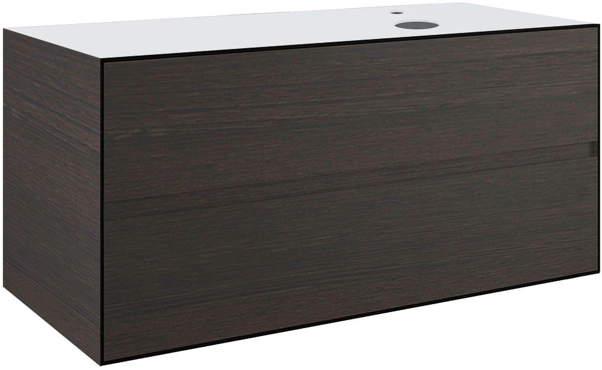 ONDERBOUW 2LADES+TABLET VOOR OPBOUWLAVABO RECHTS TENSO 120CM +KRAANGAT WENGE