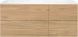 SOUS MEUBLE COFFEE 4 TIROIRS 140 CHENE CLASSIQUE +LAVABO GAUCHE EN MARBRE SYNTHETIQUE BLANC