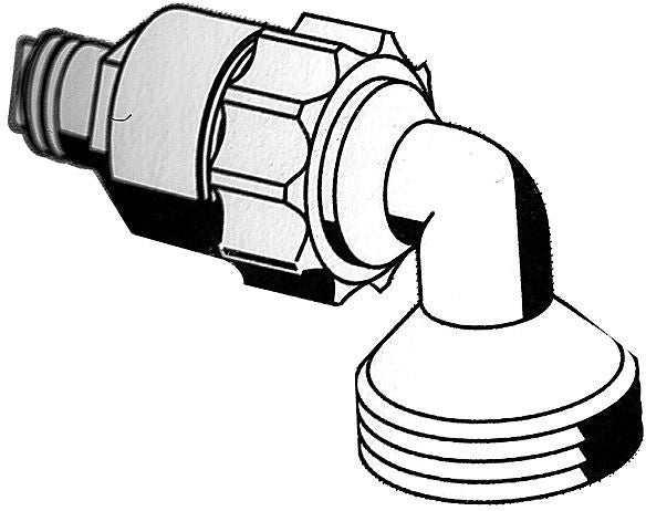 SPOELADAPTER QUICK SCHELL  3/4" CHROOM