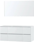 Meubel Molto poederwit 140 1 lavabo Solid spiegel