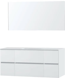 Meubel Molto poederwit 140 1 lavabo Solid spiegel