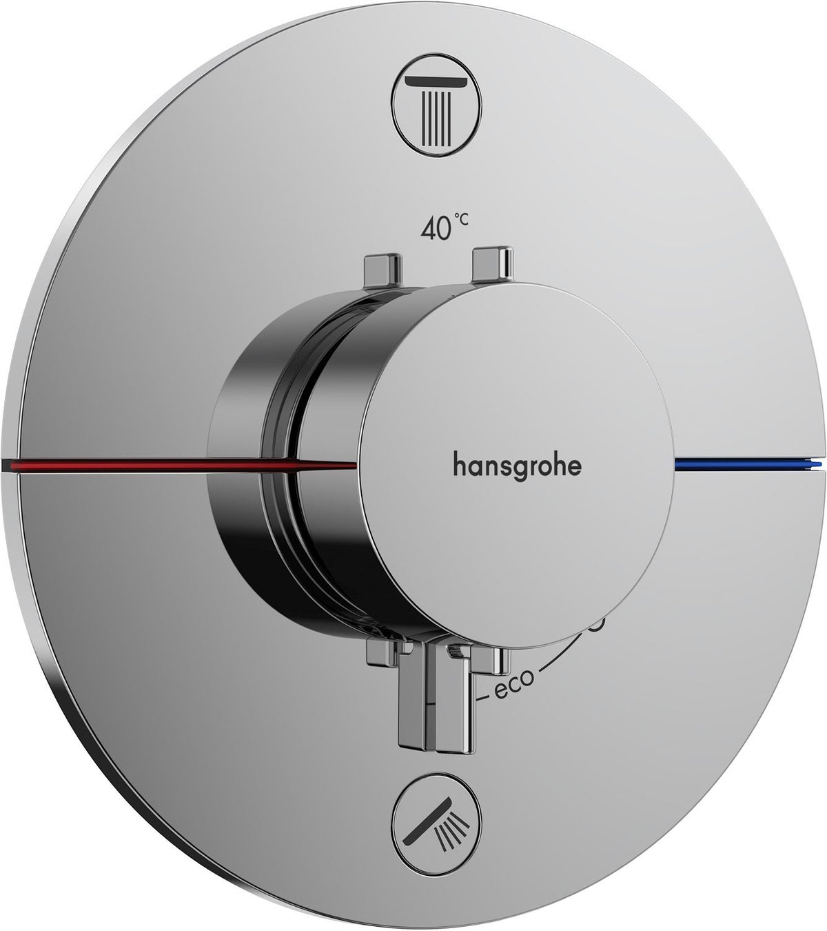 Afwerkset thermostaat +2FUNCTIE Comfort S HG chroom