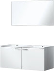 MEUBLE BIZZY 120/120 AV.MIROIR 120 BLANC