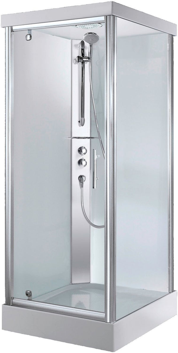 CABINE DOUCHE DESCO COLLECTION 90-90 + THERMOSTAT A ENCASTRER VERRE RAIN