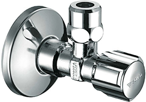 HAAKS AFSLUITKRAAN SCHELL MET ROZET 3/8"-10MM MET TEFLON CHROOM