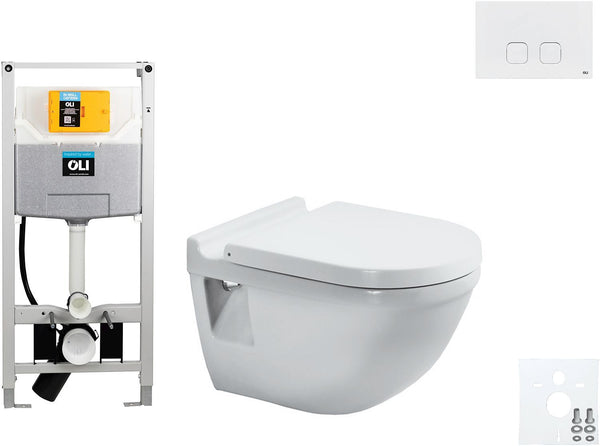 WALLFIX OLI HANGWC STARCK 3 DURAVIT HEAVY SEAT + SOFT-CLOSE PLAIN WIT