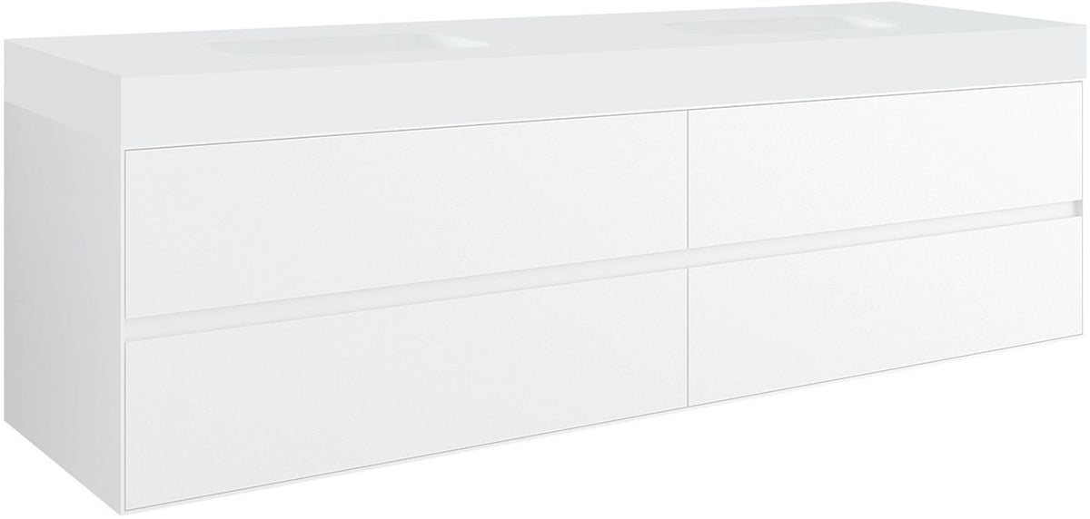 Onderbouw 4LADES voor tablet puro 2 lavabos tenso 1800CM wit