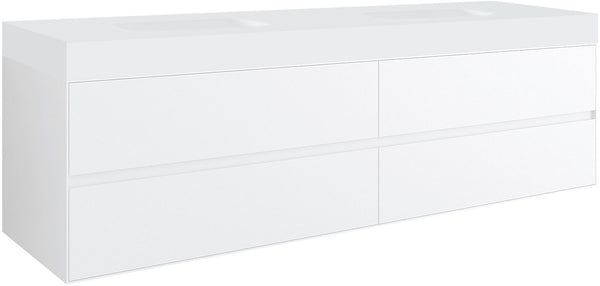 Onderbouw 4LADES voor tablet puro 2 lavabos tenso 1800CM wit