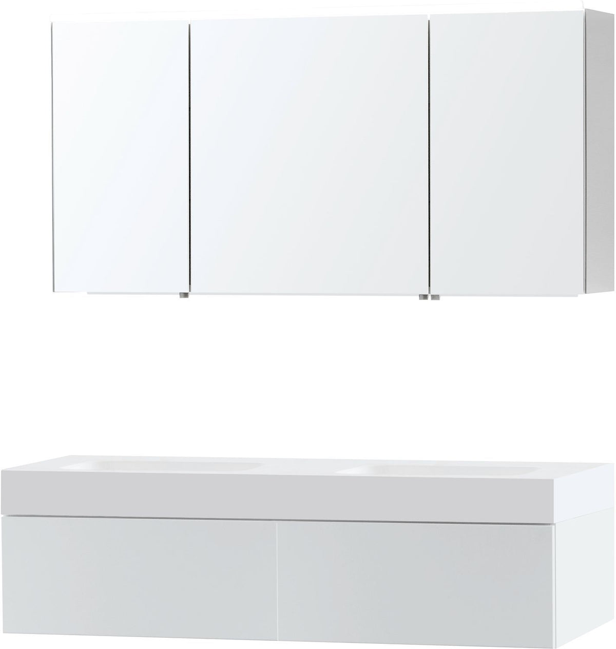 Meubel puro duo wit 140 1 lade Solid puro spiegelkast