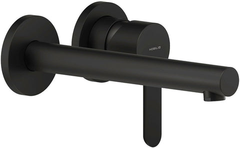 AFWERKSET 1GREEP MENGKRAAN LAVABO ABC NOBILI 200MM MAT ZWART