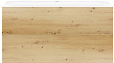 Onderbouw COFFEE 2 lades 120 eiken urban +wastafel porselein wit, badkamermeubelen — SKU DESCO-192589