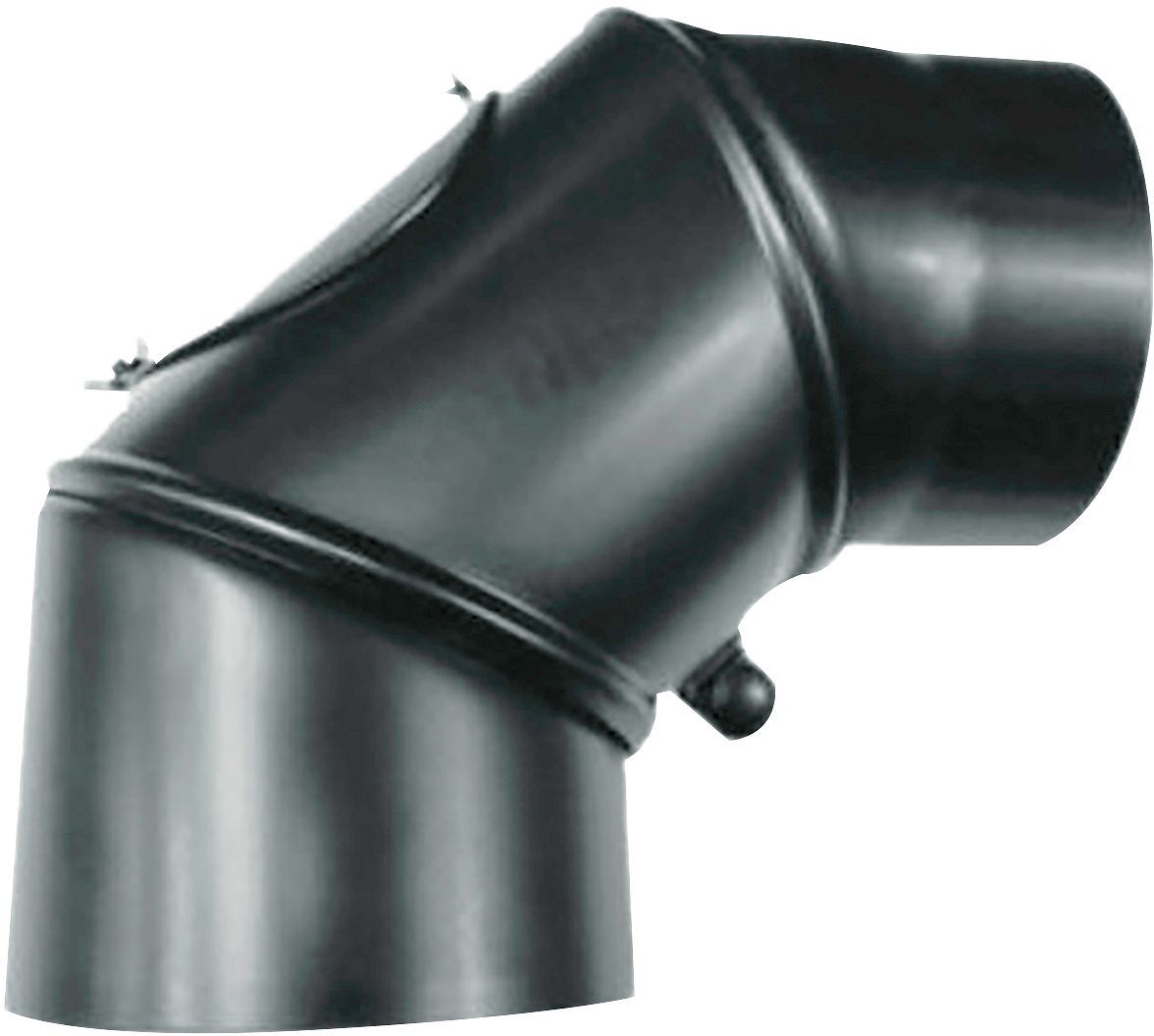 Stalen elleboog verstelb.+kijkgat 160MM-2MM