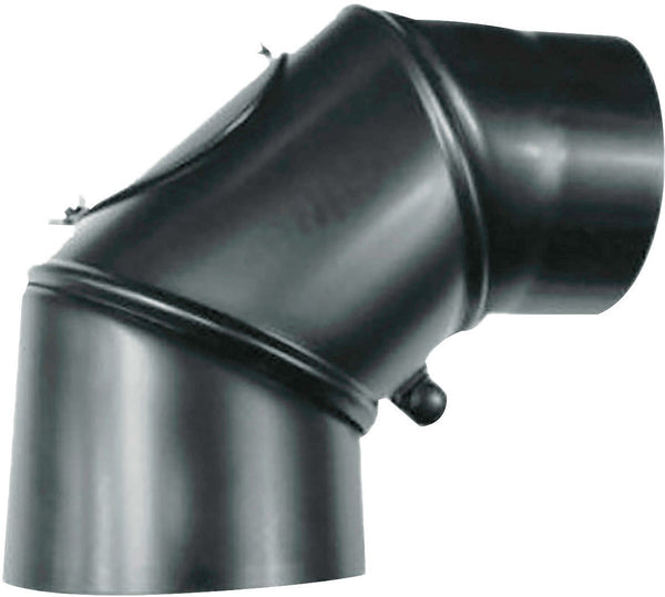 Stalen elleboog verstelb.+kijkgat 160MM-2MM