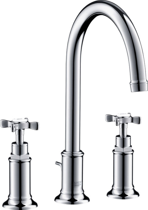 3-GATS Mengkraan lavabo montreux 180 Axor kruis automatische sluiting geborsteld nikkel