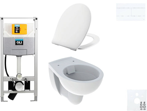WALLFIX OLI HANGWC BASTIA RIMFREE PRESSALIT T SOFT-CLOSE + LIFT-OFF SLIM WIT