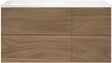 ONDERBOUW COFFEE 4 LADES 120 EIK  CARAMEL+WASTAFEL LINKS KUNSTMARMER WIT