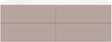 SOUS MEUBLE COFFEE 4 TIROIRS 180 DUO BASALTGRIJS +DOUBLE LAVABO BLANC MAT