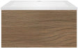 Onderbouw COFFEE 1 lade 60 eik caramel+wastafel kunstmarmer wit