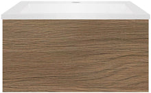 Onderbouw COFFEE 1 lade 60 eik caramel+wastafel kunstmarmer wit