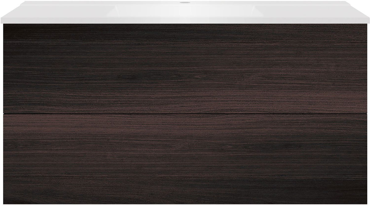 Onderbouw COFFEE 2 lades 120 eik Decor mokka+wastafel wit