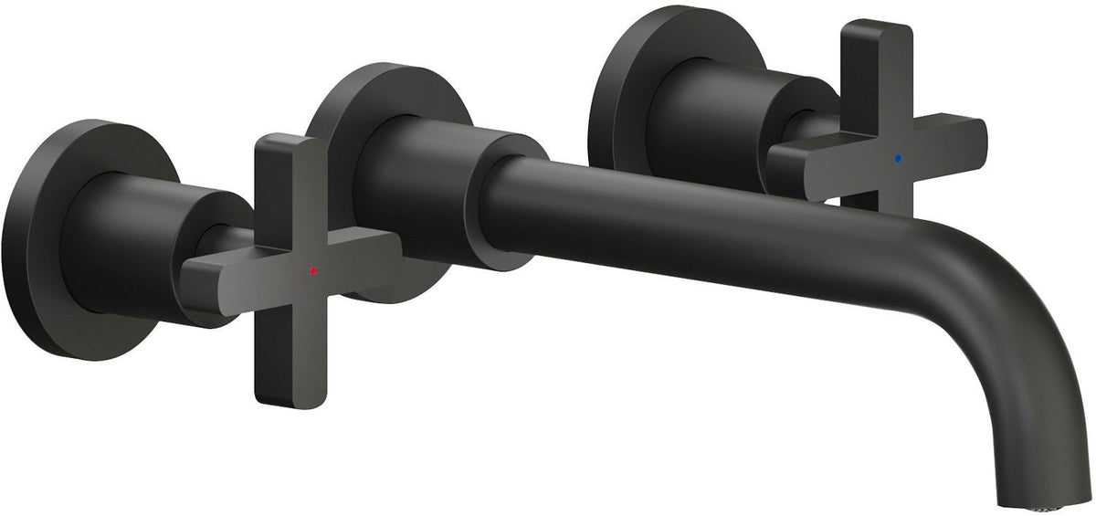 3GATS MENGKRAAN LAVABO MUUR LIRA NOBILI SPRONG 205MM VOLLEDIG MAT ZWART