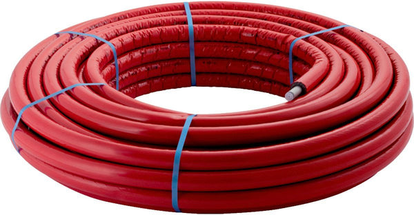 Meerlagenbuis met isolatie 6MM Geberit 16X2MM Rood rol 50M FlowFit Geberit