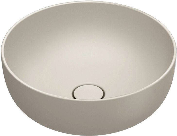 Opbouwlavabo sfera catalano cataglaze+ diameter 42 H16 zonder overloop sabbia satinato