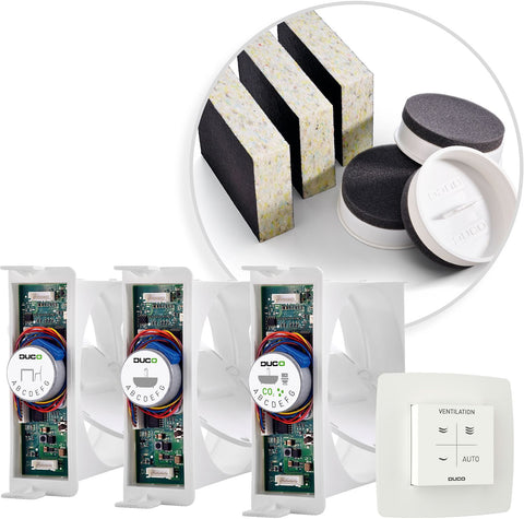 Basispakket Duco voor DucoBox Focus, kleur wit/wit — SKU DESCO-191744