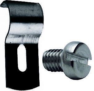 Zwarte kraalhouder+inox vijs