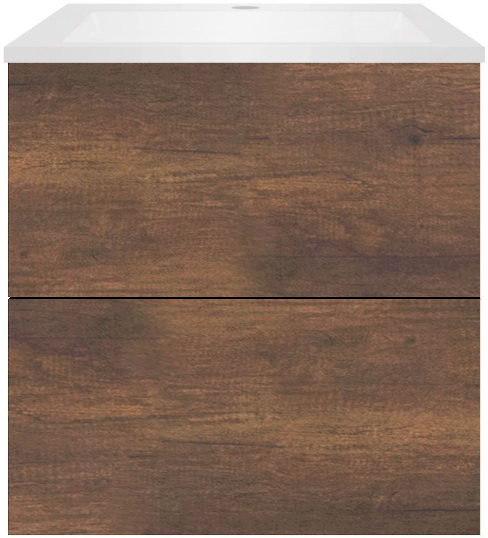 ONDERBOUW COFFEE 2 LADES 60 EIK.DEC.ROEST+WASTAFEL KUNSTMARMER MAT WIT