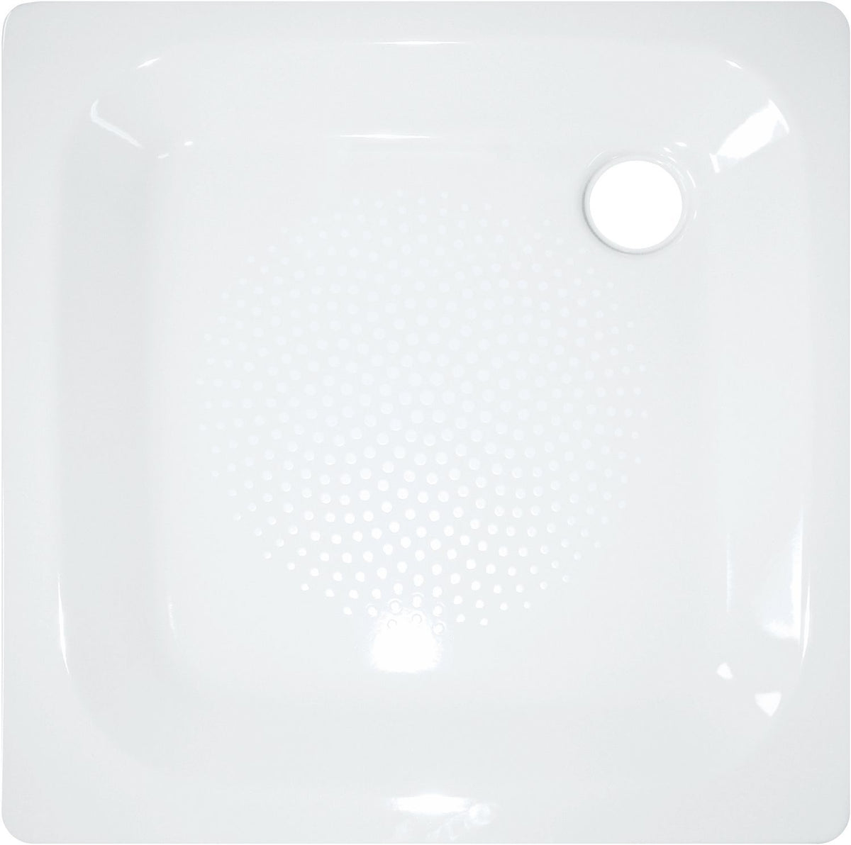 Tub plaatstaal desco Collection 90-90-6,5CM wit antislip