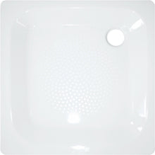 TUB ACIER DESCO COLLECTION 90-90-6,5CM BLANC ANTIDERAPANT