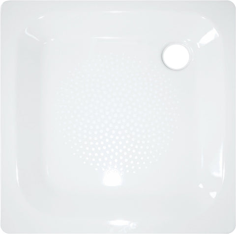 Tub plaatstaal desco Collection 90-90-6,5CM wit antislip