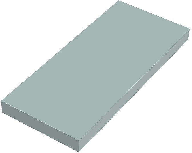 WANDTABLET COFFEE 150X350X19MM TOT 7KG IJSBLAUW ZACHT MAT